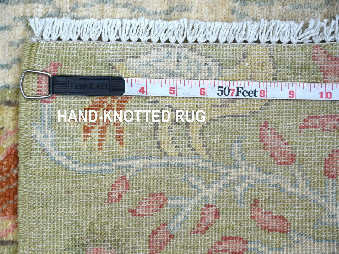 3'0" x 5'0" New Hand Knotted Green Wool Rectangle Oriental Rug - MOA10221629