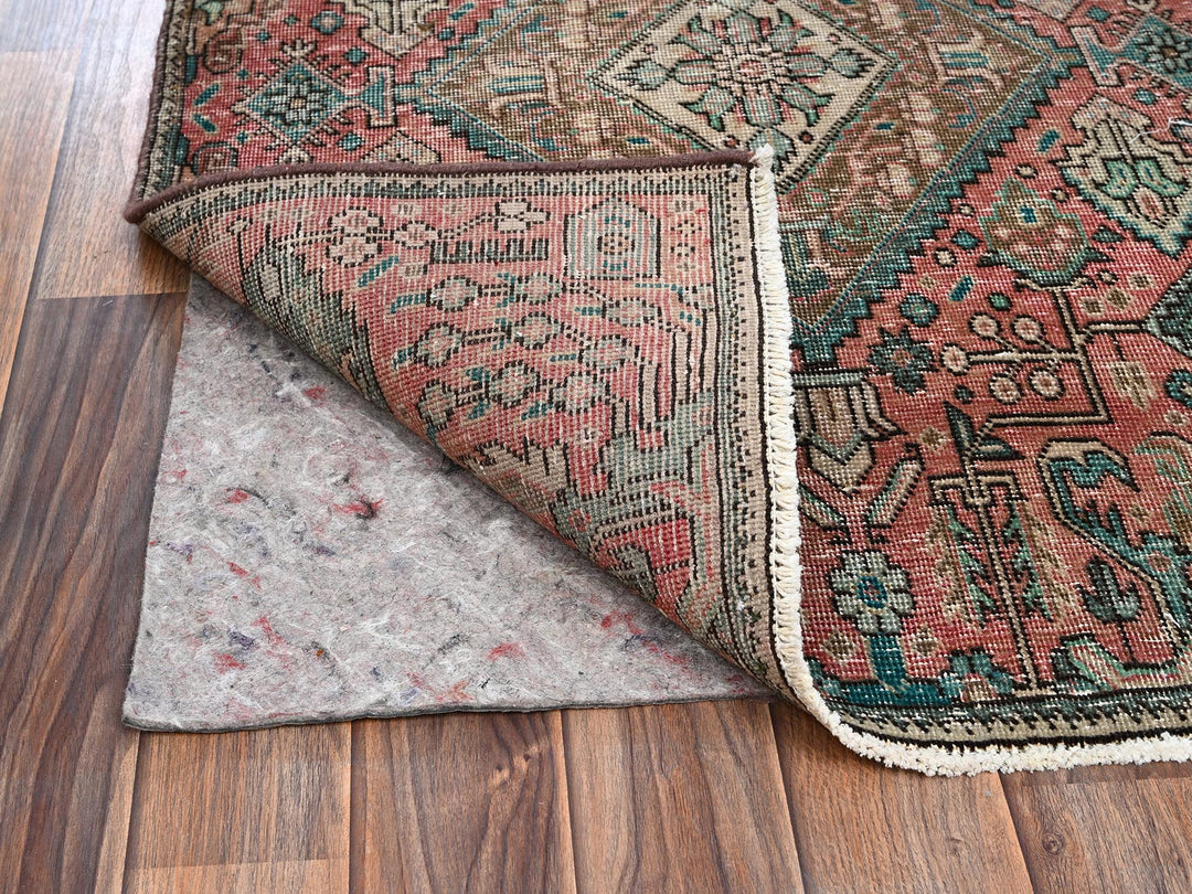 2'7" x 8'9" Vintage Hand Knotted Red Wool Runner Oriental Rug - MOA1022162