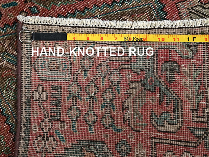 2'7" x 8'9" Vintage Hand Knotted Red Wool Runner Oriental Rug - MOA1022162