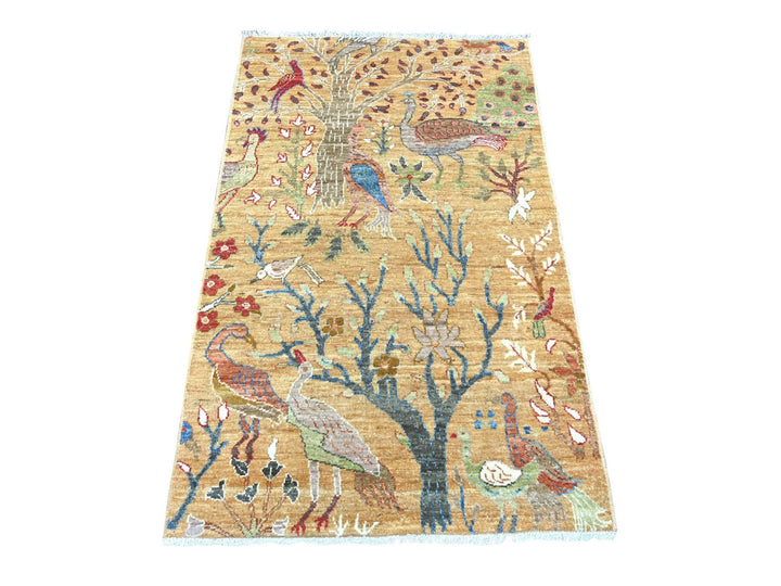 3'0" x 4'10" New Hand Knotted Brown Wool Rectangle Oriental Rug - MOA10221630