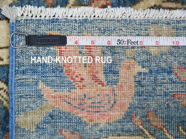 3'11" x 5'11" New Hand Knotted Blue Wool Rectangle Oriental Rug - MOA10221631