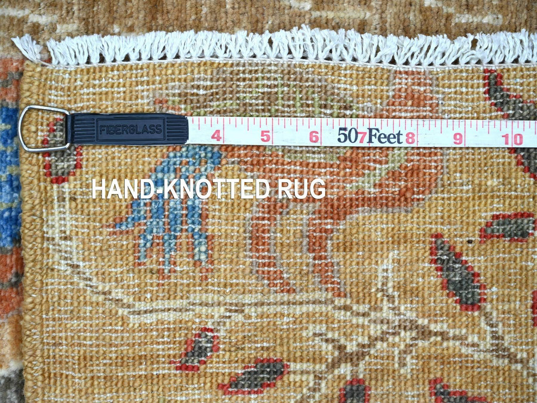 3'1" x 4'11" New Hand Knotted Brown Wool Rectangle Oriental Rug - MOA10221633