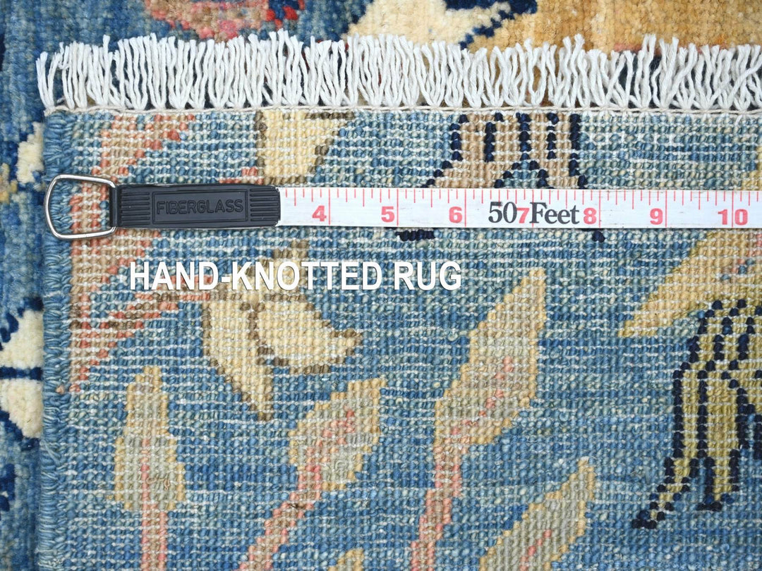 2'7" x 11'9" New Hand Knotted Blue Wool Runner Oriental Rug - MOA10221634