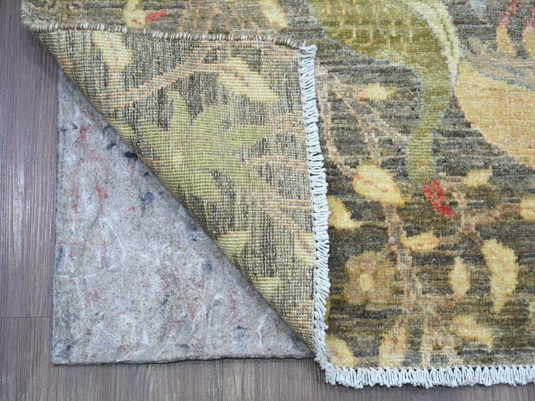 2'5" x 19'9" New Hand Knotted Brown Wool Runner Oriental Rug - MOA10221636
