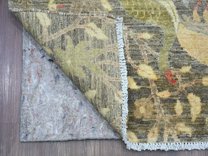 2'5" x 19'9" New Hand Knotted Brown Wool Runner Oriental Rug - MOA10221636