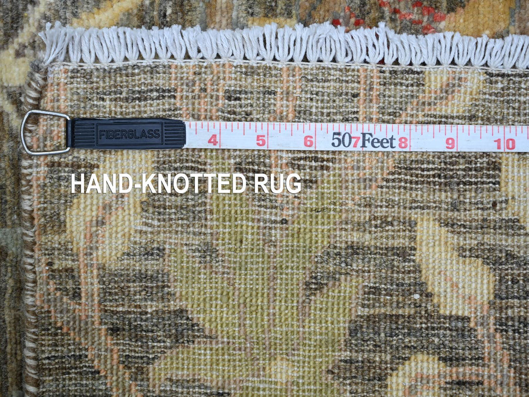 2'5" x 19'9" New Hand Knotted Brown Wool Runner Oriental Rug - MOA10221636