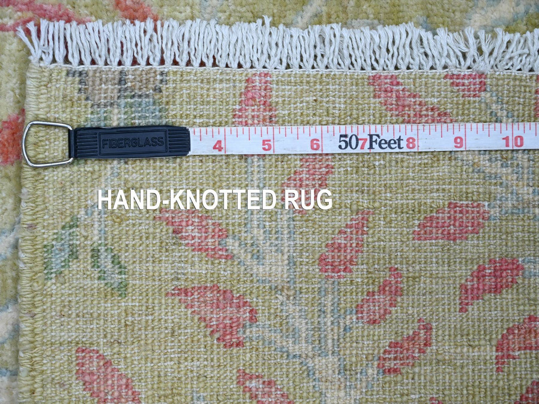 2'7" x 5'11" New Hand Knotted Green Wool Runner Oriental Rug - MOA10221640