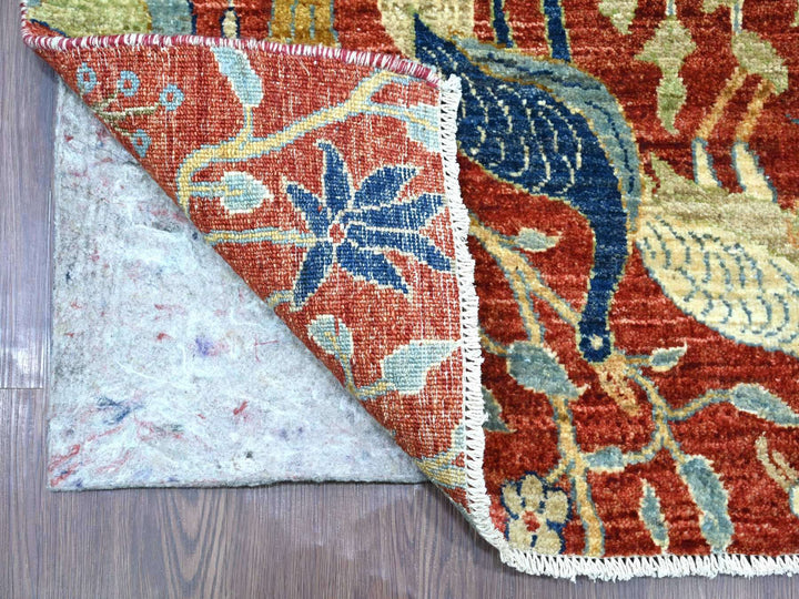 2'7" x 19'9" New Hand Knotted Red Wool Runner Oriental Rug - MOA10221647