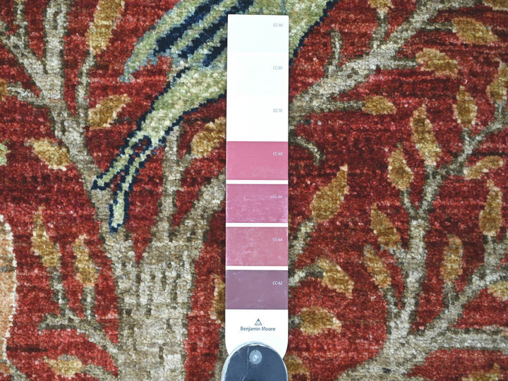 2'7" x 19'9" New Hand Knotted Red Wool Runner Oriental Rug - MOA10221647