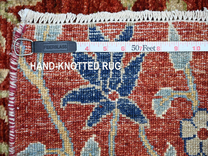 2'7" x 19'9" New Hand Knotted Red Wool Runner Oriental Rug - MOA10221647