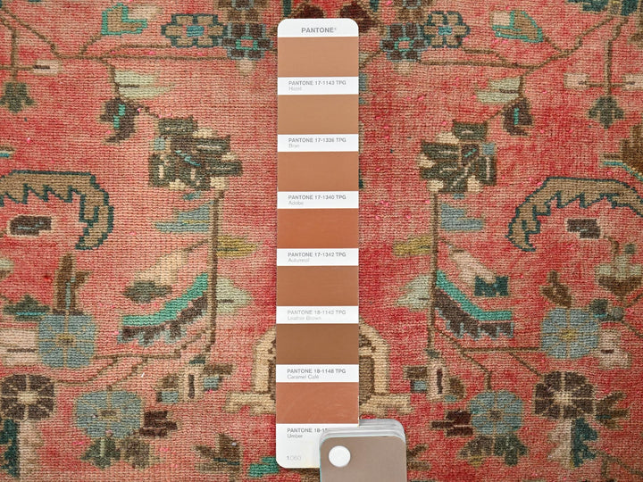 2'7" x 9'2" Vintage Hand Knotted Pink Wool Runner Oriental Rug - MOA1022164