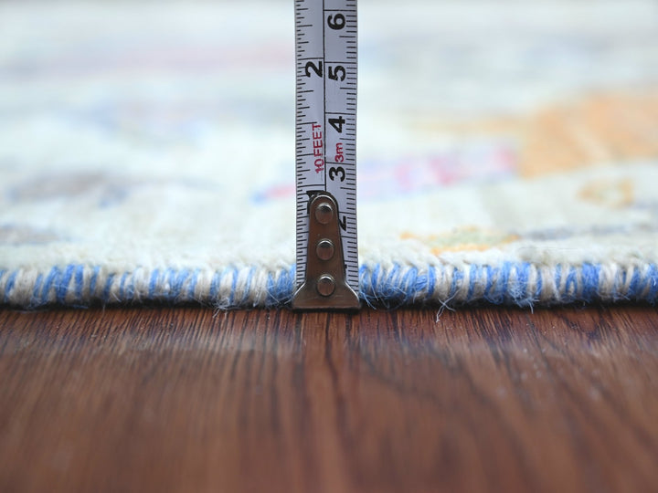 2'7" x 6'3" New Hand Knotted Green Wool Runner Oriental Rug - MOA10221650