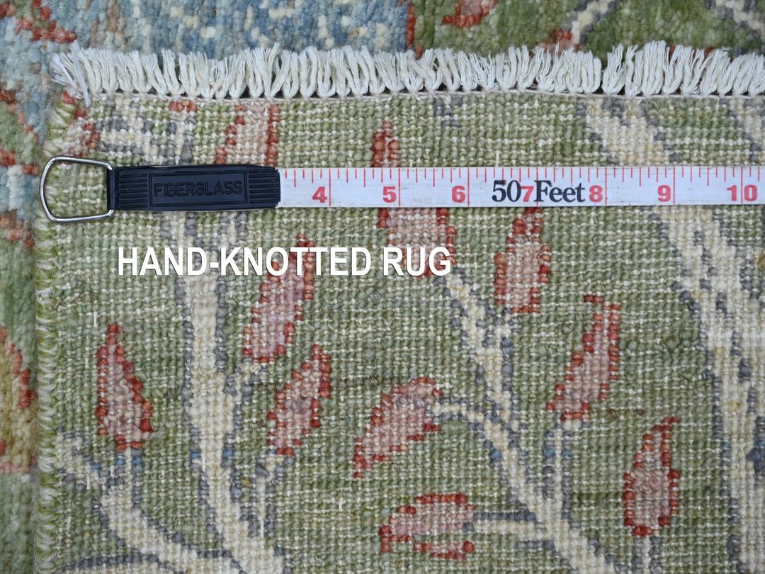 3'0" x 4'11" New Hand Knotted Green Wool Rectangle Oriental Rug - MOA10221653