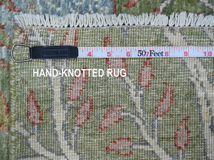 3'0" x 4'11" New Hand Knotted Green Wool Rectangle Oriental Rug - MOA10221653