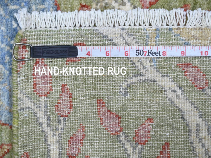 3'0" x 5'3" New Hand Knotted Green Wool Rectangle Oriental Rug - MOA10221655