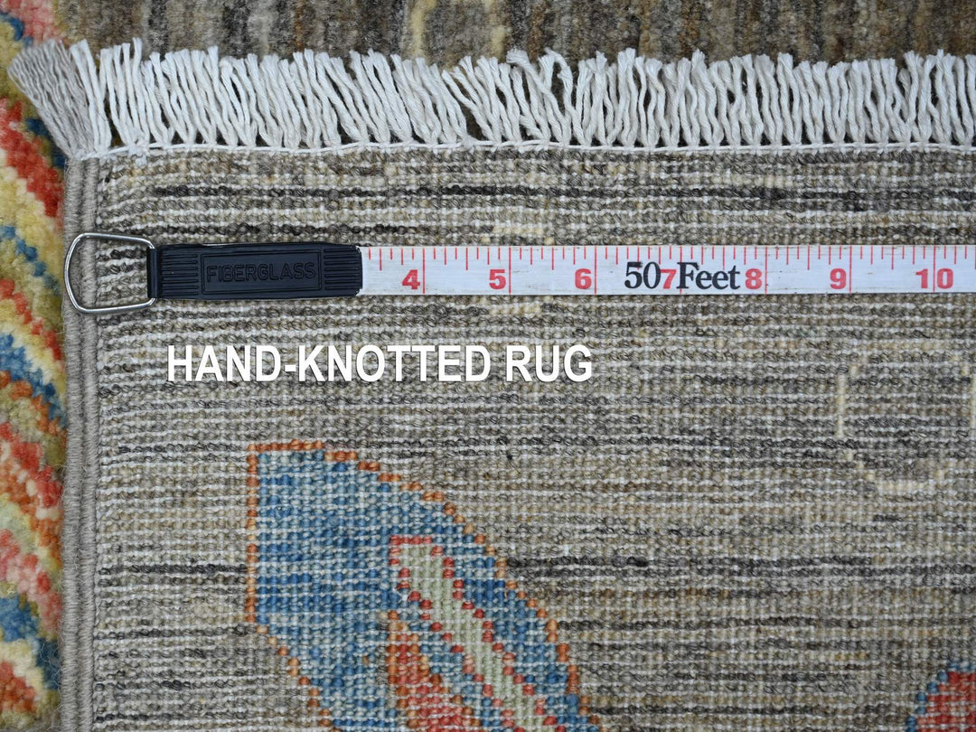 4'11" x 6'6" New Hand Knotted Grey Wool Rectangle Oriental Rug - MOA10221659