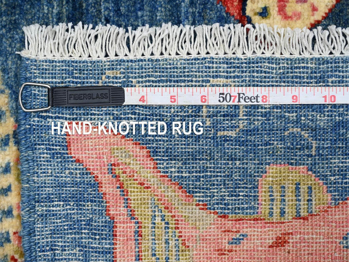 4'1" x 6'0" New Hand Knotted Blue Wool Rectangle Oriental Rug - MOA10221664