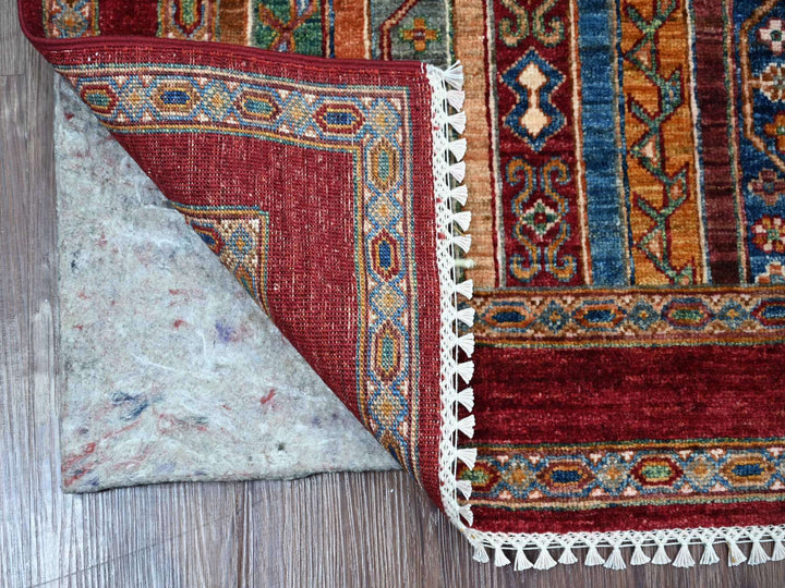 2'8" x 8'5" New Hand Knotted Red Wool Runner Oriental Rug - MOA10221665