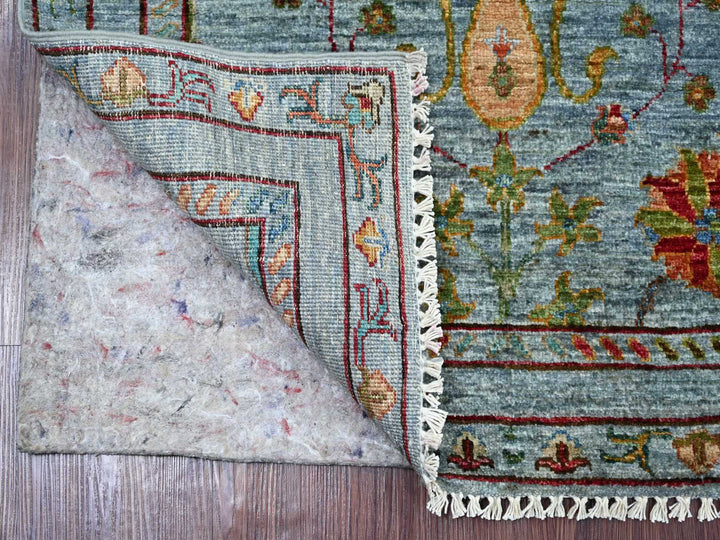 2'10" x 8'5" New Hand Knotted Blue Wool Runner Oriental Rug - MOA10221666