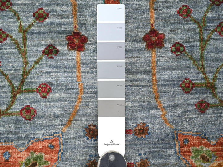 2'10" x 8'5" New Hand Knotted Blue Wool Runner Oriental Rug - MOA10221666