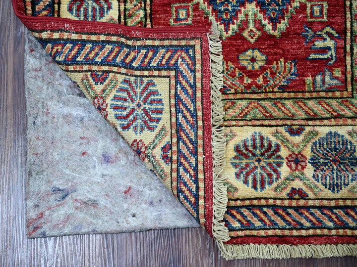 2'4" x 6'9" New Hand Knotted Red Wool Runner Oriental Rug - MOA10221667