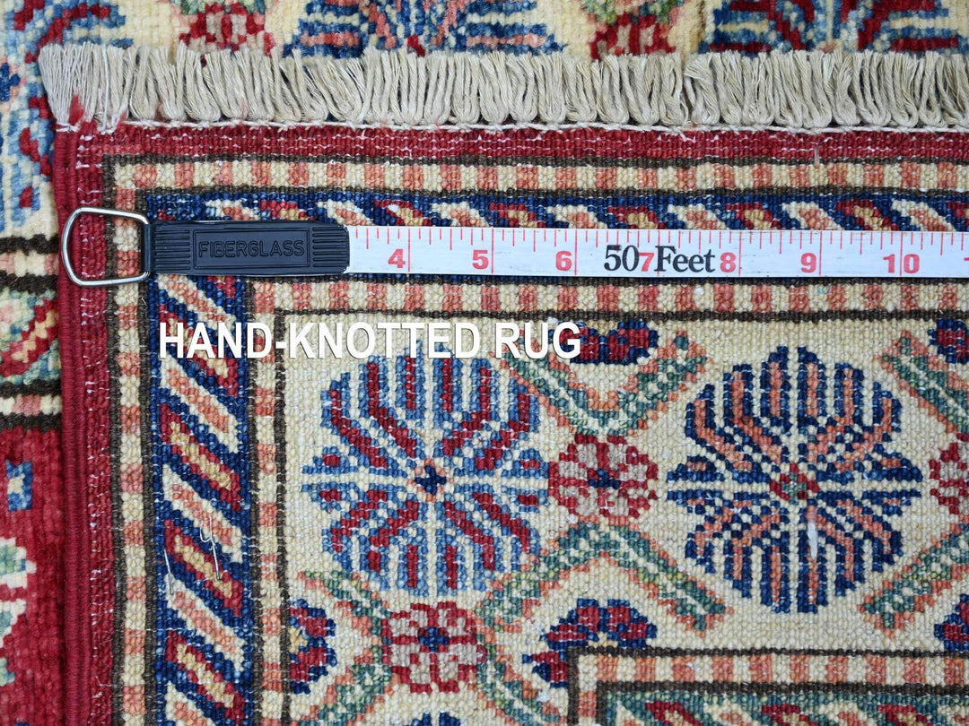 2'4" x 6'9" New Hand Knotted Red Wool Runner Oriental Rug - MOA10221667