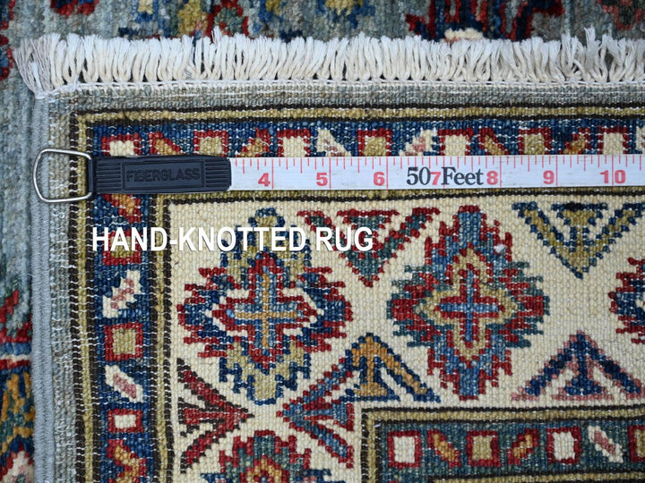 2'7" x 3'10" New Hand Knotted Grey Wool Rectangle Oriental Rug - MOA10221669