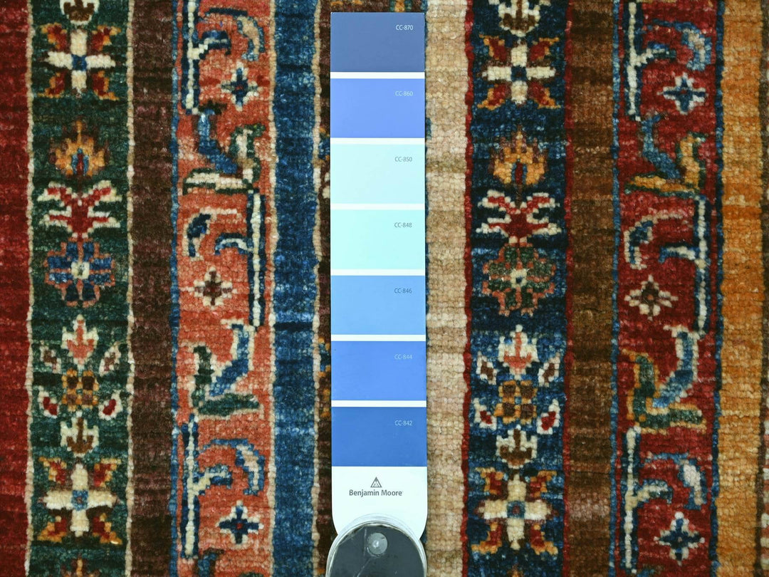 2'10" x 8'1" New Hand Knotted Blue Wool Runner Oriental Rug - MOA10221670