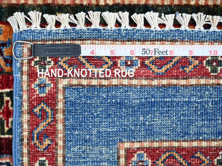 2'10" x 8'1" New Hand Knotted Blue Wool Runner Oriental Rug - MOA10221670