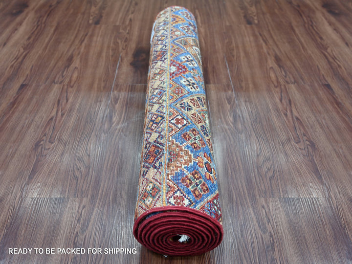 2'9" x 8'9" New Hand Knotted Multicolored Wool Runner Oriental Rug - MOA10221672