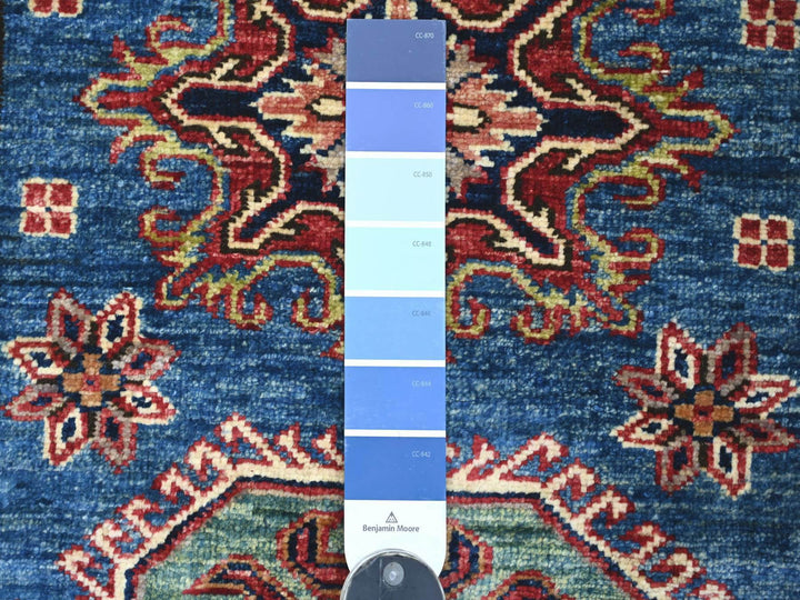2'10" x 3'11" New Hand Knotted Blue Wool Rectangle Oriental Rug - MOA10221675