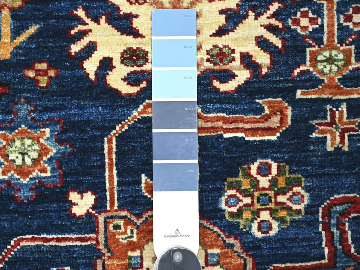 2'10" x 4'0" New Hand Knotted Blue Wool Rectangle Oriental Rug - MOA10221676