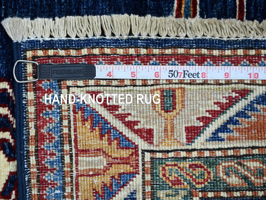 2'10" x 4'0" New Hand Knotted Blue Wool Rectangle Oriental Rug - MOA10221676