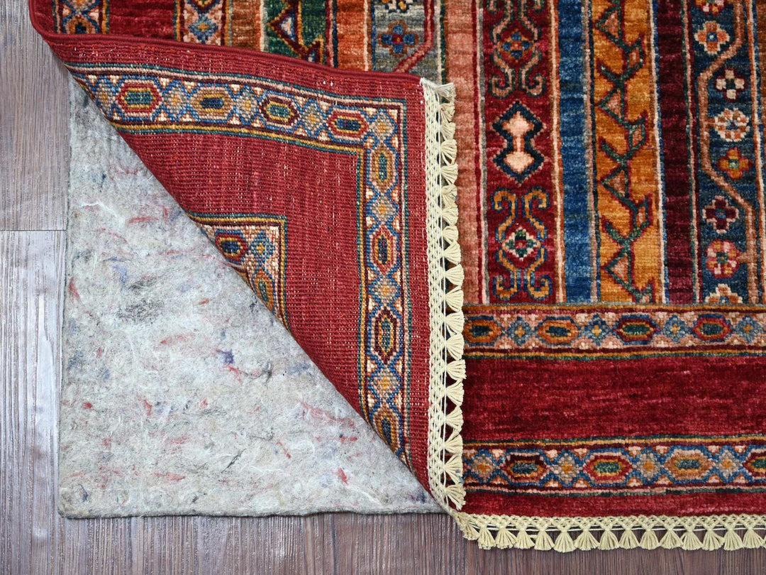2'9" x 8'5" New Hand Knotted Red Wool Runner Oriental Rug - MOA10221678