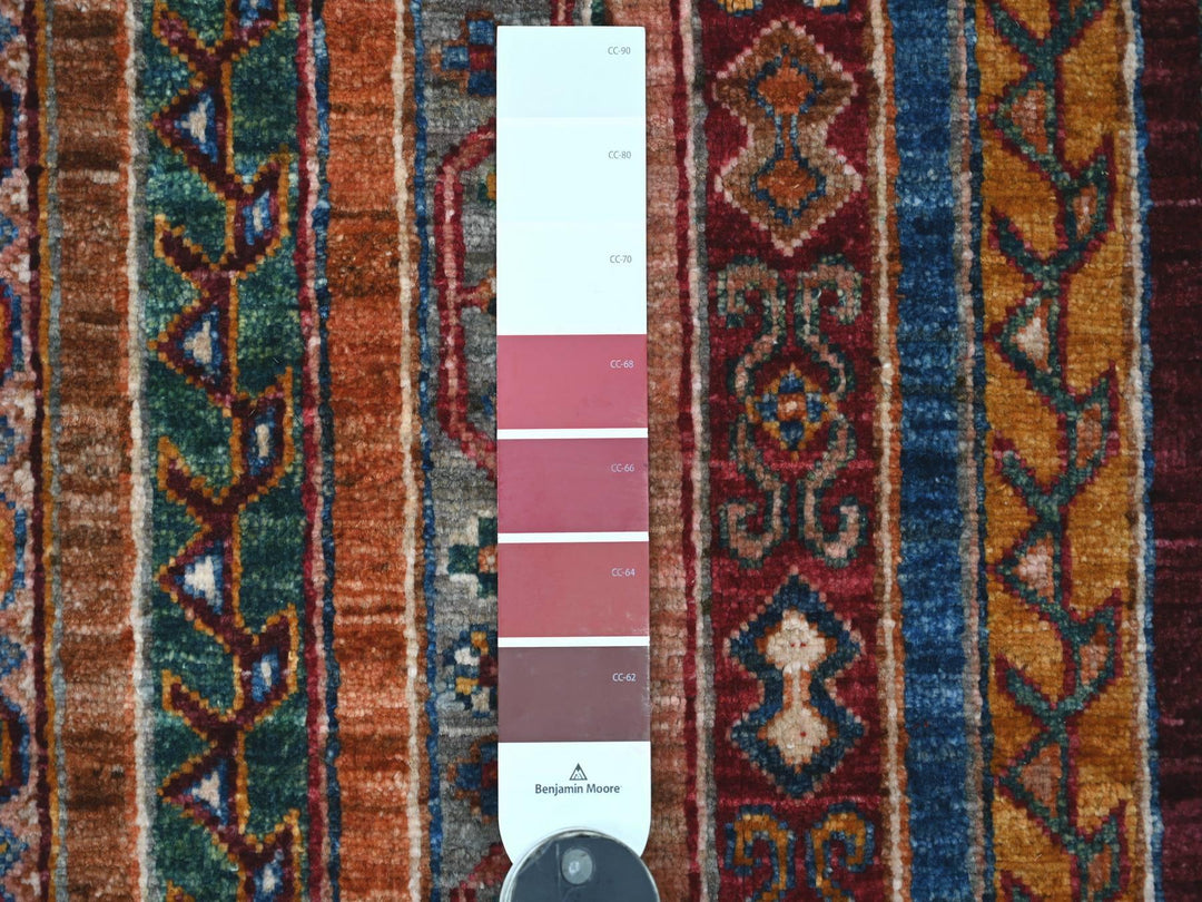 2'9" x 8'5" New Hand Knotted Red Wool Runner Oriental Rug - MOA10221678