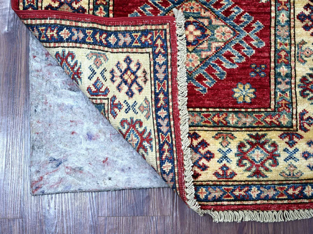 2'6" x 8'3" New Hand Knotted Red Wool Runner Oriental Rug - MOA10221681