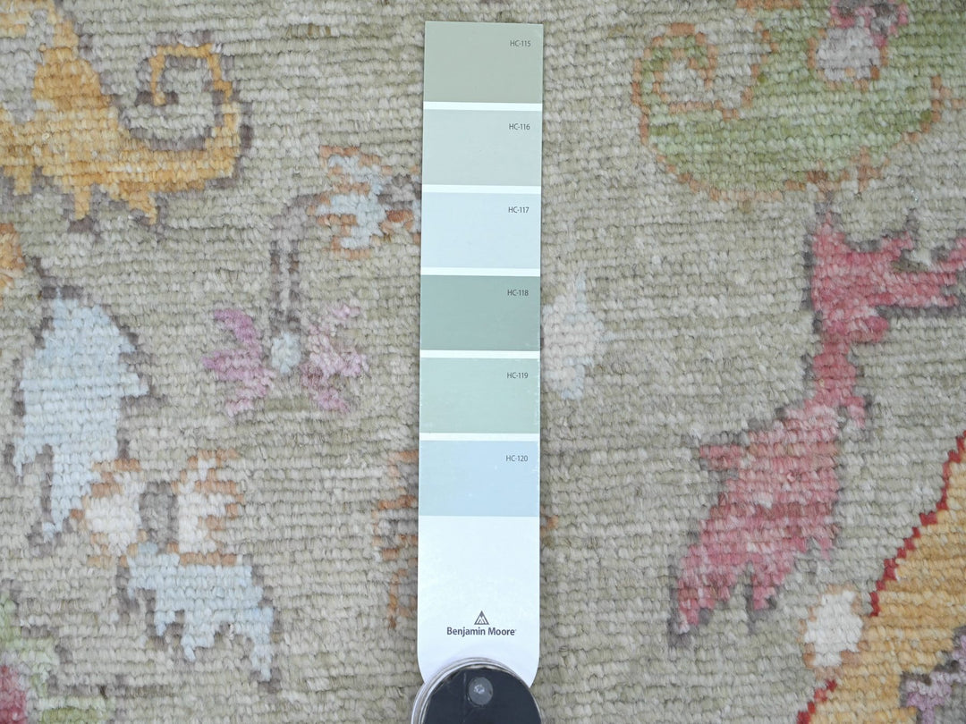 4'0" x 15'8" New Hand Knotted Green Wool Runner Oriental Rug - MOA10221686