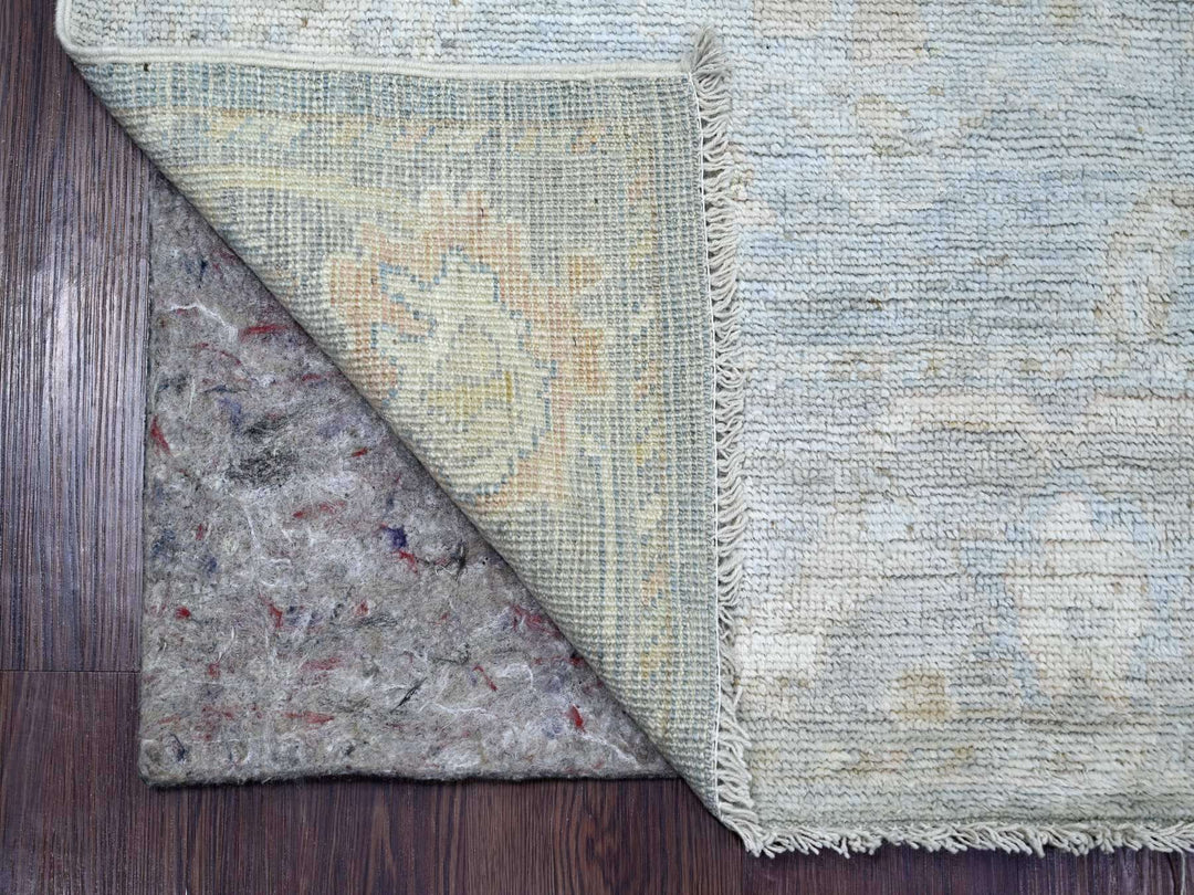 4'1" x 9'8" New Hand Knotted Blue Wool Runner Oriental Rug - MOA10221688