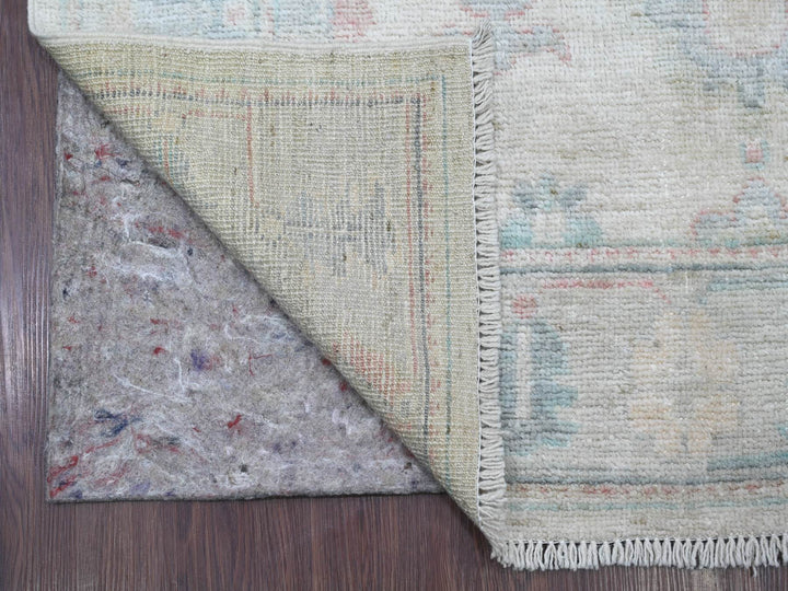 4'0" x 19'1" New Hand Knotted Grey Wool Rectangle Oriental Rug - MOA10221689