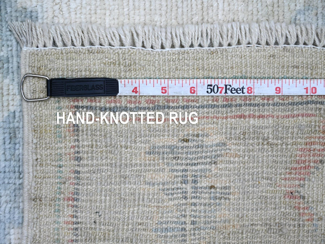 4'0" x 19'1" New Hand Knotted Grey Wool Rectangle Oriental Rug - MOA10221689