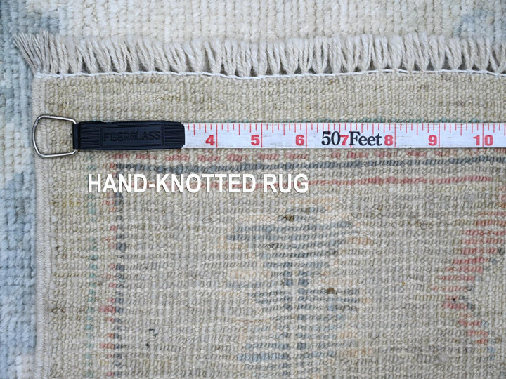 4'0" x 19'1" New Hand Knotted Grey Wool Rectangle Oriental Rug - MOA10221689