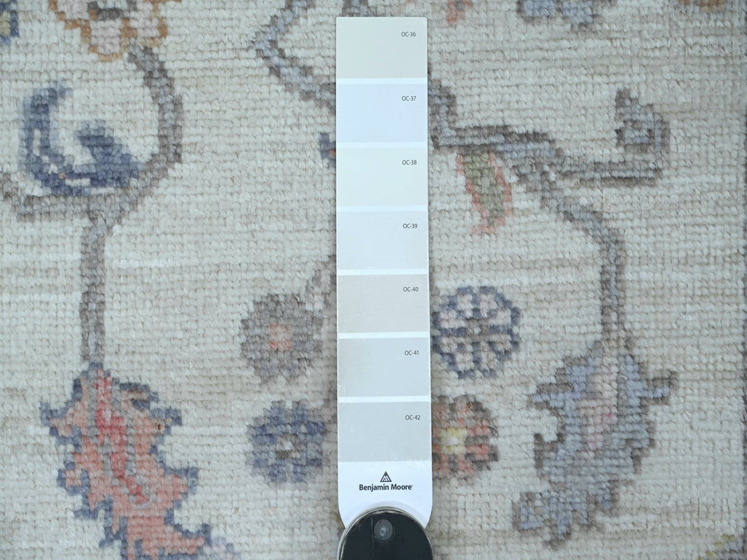 2'10" x 20'4" New Hand Knotted Ivory Wool Runner Oriental Rug - MOA10221692