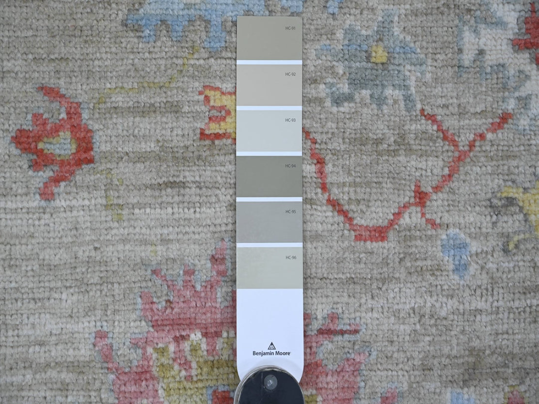 2'9" x 5'6" New Hand Knotted Grey Wool Runner Oriental Rug - MOA10221694