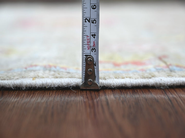 2'9" x 5'6" New Hand Knotted Grey Wool Runner Oriental Rug - MOA10221694