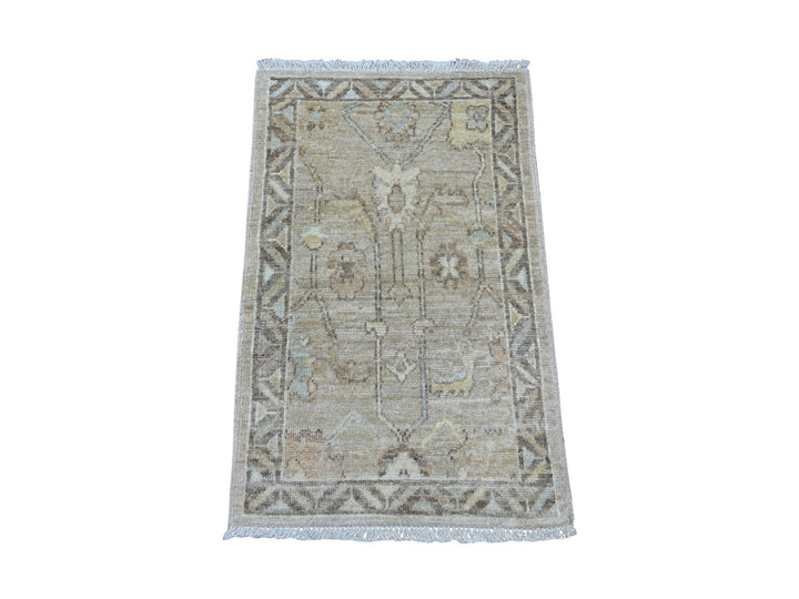 1'11" x 3'1" New Hand Knotted Brown Wool Rectangle Oriental Rug - MOA10221695