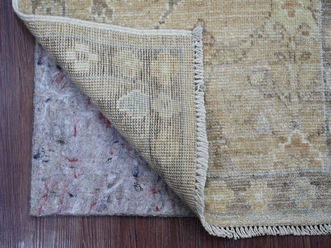 2'0" x 2'11" New Hand Knotted Brown Wool Rectangle Oriental Rug - MOA10221696