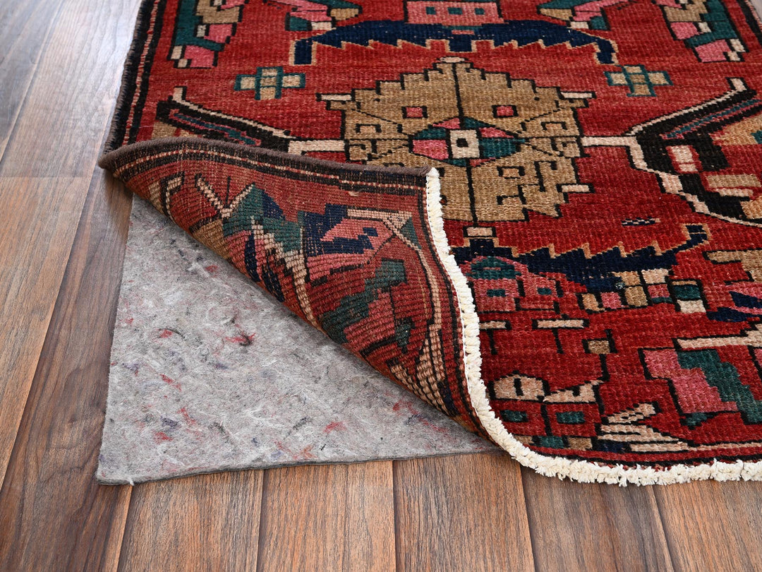 2'5" x 9'3" Vintage Hand Knotted Red Wool Runner Oriental Rug - MOA1022169