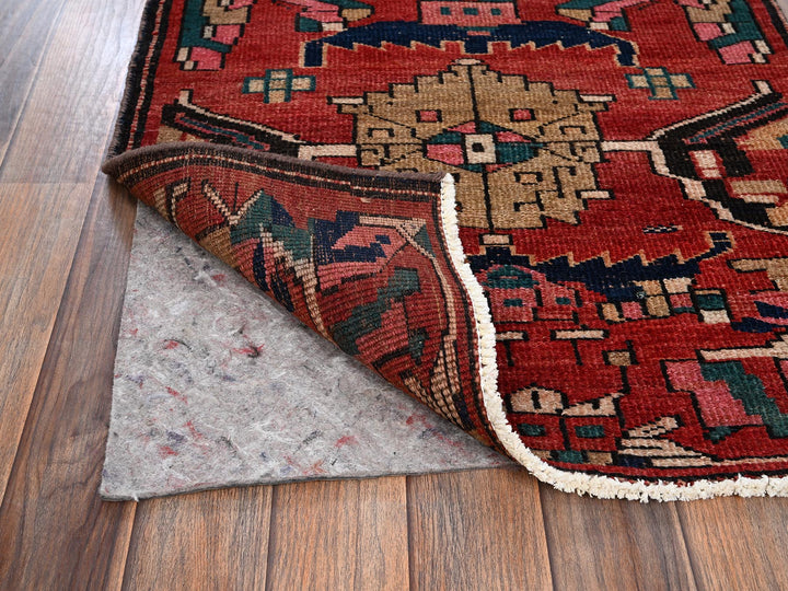 2'5" x 9'3" Vintage Hand Knotted Red Wool Runner Oriental Rug - MOA1022169