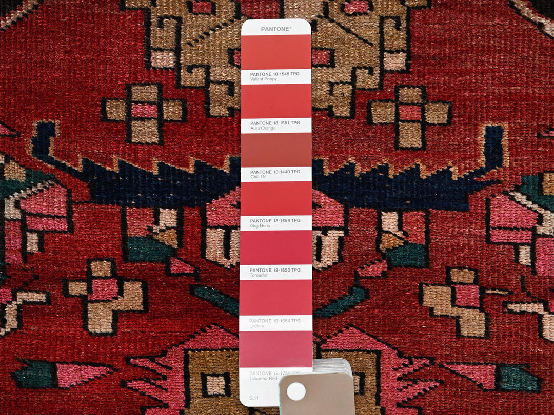 2'5" x 9'3" Vintage Hand Knotted Red Wool Runner Oriental Rug - MOA1022169