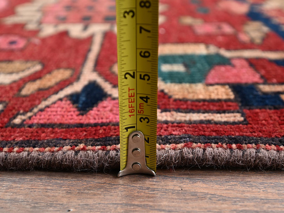 2'5" x 9'3" Vintage Hand Knotted Red Wool Runner Oriental Rug - MOA1022169